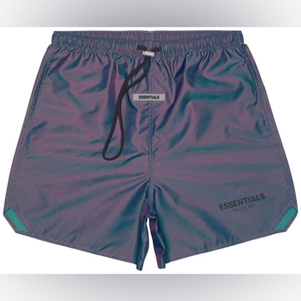Fear of God Essentials Iridescent Nylon Running Shorts 'Multicolor
